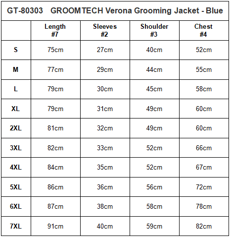 Groomtech Verona Grooming Jacket - Blue