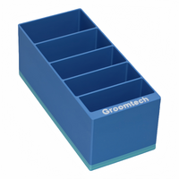 Groomtech Wide Comb Attachment Large 5pcs Caddy - Marine Blue with Teal Base