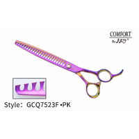 KKO Comfort Line Scissors Chunker with 23 Flat Teeth 7.5" [Pink Purple]