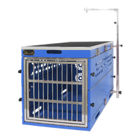 SolidPet Folding Dog Show Aircraft Cage Size 3 - Blue