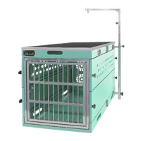 SolidPet Folding Dog Show Aircraft Cage Size 3 - Teal