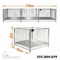 SolidPet Stainless Steel Pet Exercise Pen and Dog Run - Small