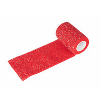 Show Tech Self-Cling Bandage Red Glitter 4.5m x 7.5cm