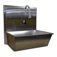 Wall Mounted Scrub Sink with Foot Control Faucet