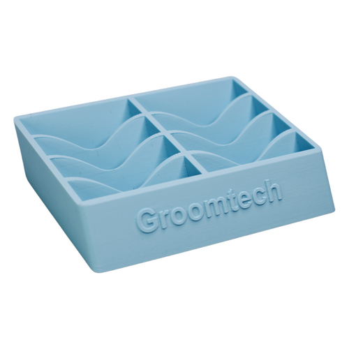 Groomtech Wide Blade Caddy Double Row 8pcs - Ice Blue