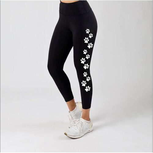 Groomtech Savona Grooming Leggings with White Paw Print [Size: M]