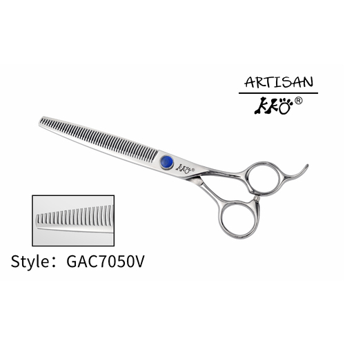 KKO Artisan Scissors Thinner with 50 V Teeth 7"