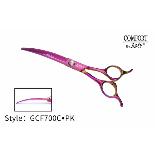 KKO Comfort Line Scissors Curved 7" [Pink Purple]