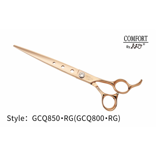 KKO Comfort Line Scissors With Holes Straight 8" [Rose Gold]