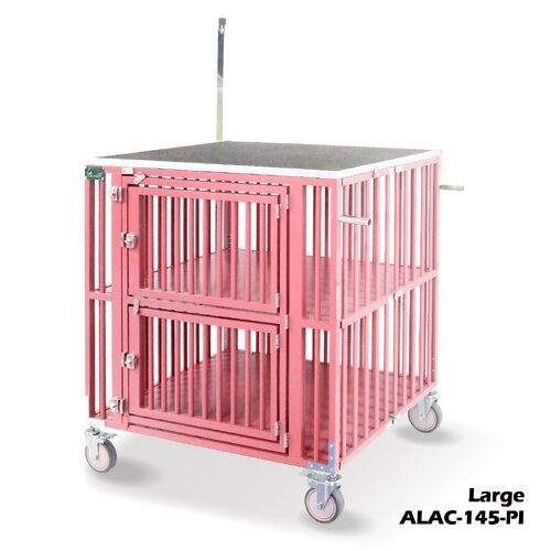 SolidPet Show Trolley 2 Berth with 5" Wheels Large - Pink