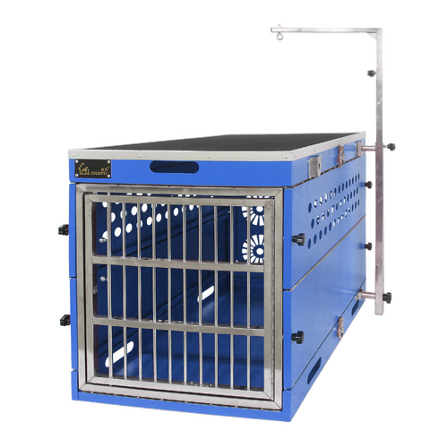 SolidPet Folding Dog Show Aircraft Cage Size 3 - Blue