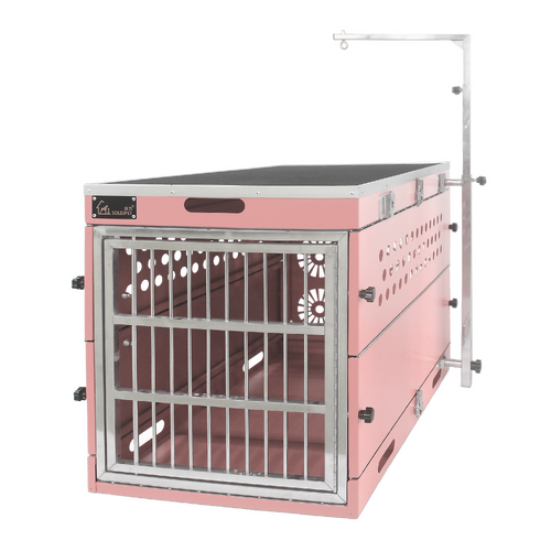 SolidPet Folding Dog Show Aircraft Cage Size 3 - Pink