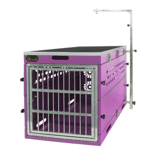 SolidPet Folding Dog Show Aircraft Cage Size 4 - Purple