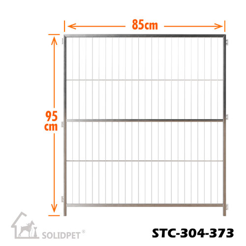 SolidPet Stainless Steel Side Panel for Hexagonal Pet Pen - Large