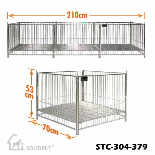 SolidPet Stainless Steel Pet Exercise Pen and Dog Run - Small