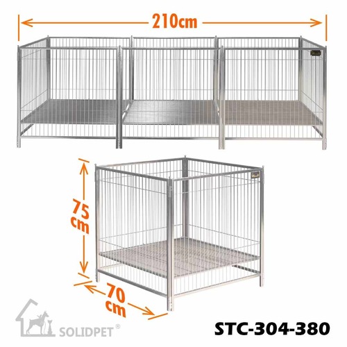 SolidPet Stainless Steel Pet Exercise Pen and Dog Run - Large