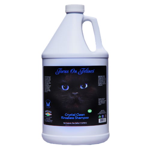 Focus On Felines Crystal Clean Rinseless Shampoo For Cats Gallon (3.8L)