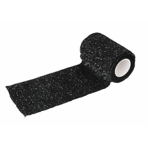 Show Tech Self-Cling Bandage Black Glitter 4.5m x 7.5cm