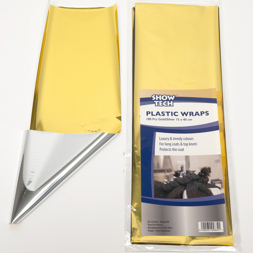 Show Tech Plastic Wraps 15 x 40 cm Gold/Silver 100 pcs