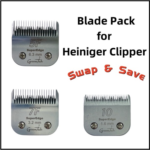 Replace Heiniger Blade size 10 with Groomtech Blade size 5F, 7F and 10